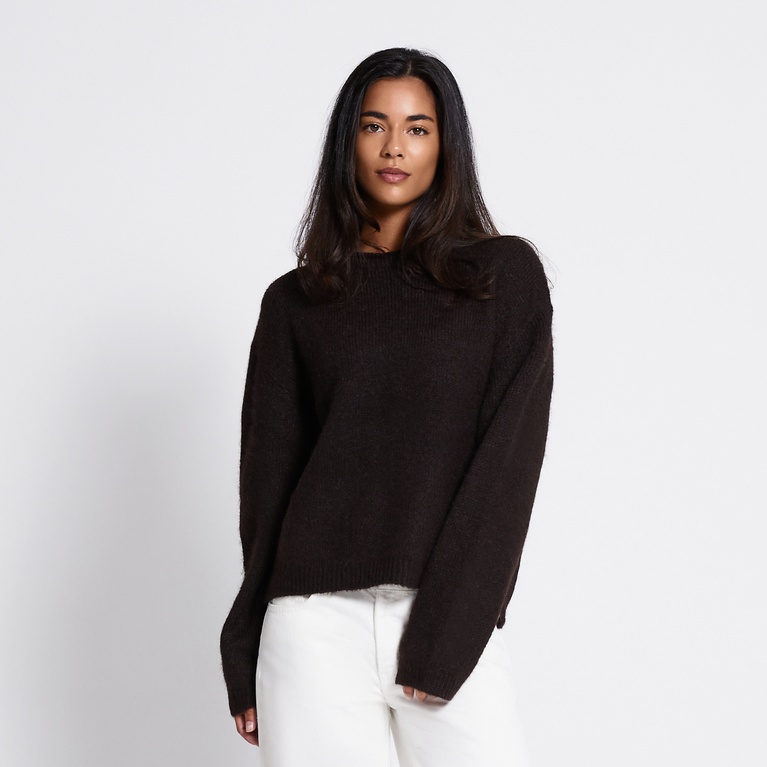 Knit sweater "Emma" Brown